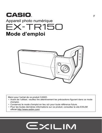 Mode d'emploi | Casio EX TR150 Manuel utilisateur | Fixfr