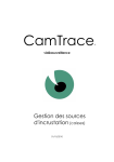 CAMTRACE GESTION DES SOURCES INCRUSTATION Manuel utilisateur