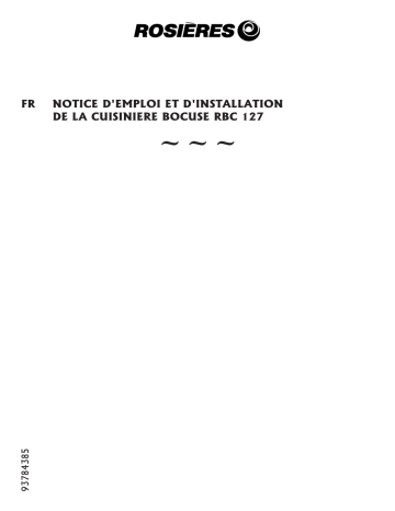 Manuel du propriétaire | ROSIERES BOCUSE RBC 127 Manuel utilisateur | Fixfr