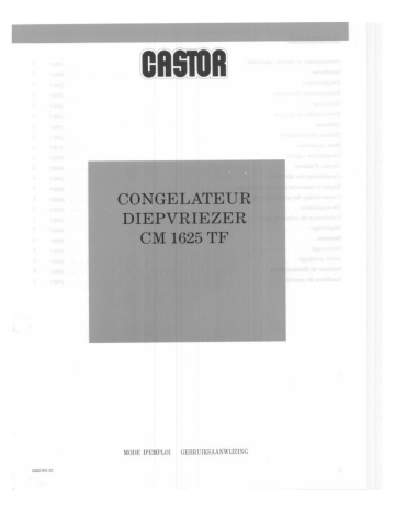 Manuel du propriétaire | CASTOR CM1625TF Manuel utilisateur | Fixfr