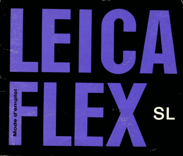 Leica Leicaflex SL Mode d'emploi | Fixfr