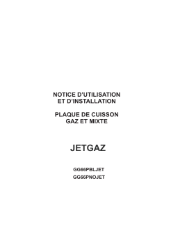 Jetgaz GG66PNOJET Table de cuisson Manuel utilisateur