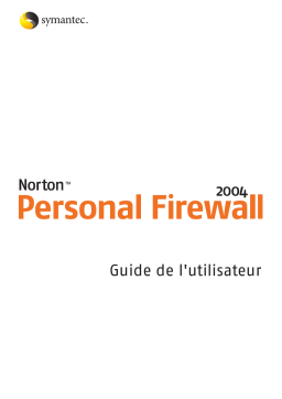 Symantec Norton Personal Firewall 2004 Manuel utilisateur