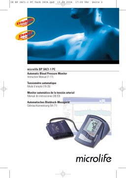 Microlife BP 3AC1-1 PC Manuel utilisateur