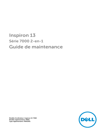 Dell Inspiron 13 7368 2-in-1 laptop Manuel utilisateur | Fixfr