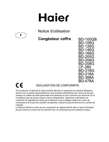BD-208G | BD-106A | BD-318A | BD-126G | JF-478A | BD-146G | BD-205G | BD-100GB | BD-208GK | BD-106G | CZ51033CFZ | BD-388A | SR3050 | BD-206G | HCM073PA | BD-126 | TEL146F | BD-478A | BD-166G | BD-318G | Haier CF-280 Manuel utilisateur | Fixfr