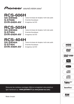 Pioneer RCS-606H-S Manuel utilisateur