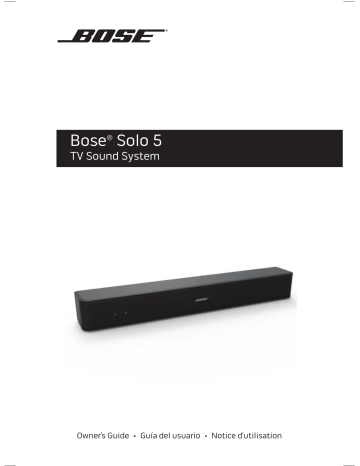 Bose SOLO 5 Manuel du propriétaire | Fixfr