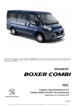 Peugeot BOXER COMBI Manuel utilisateur