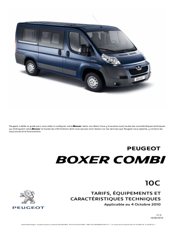 Manuel du propriétaire | Peugeot BOXER COMBI Manuel utilisateur | Fixfr
