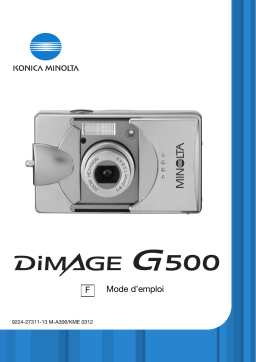 Konica Minolta Dimage G500 Manuel utilisateur