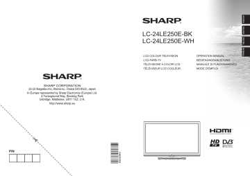 Manuel du propriétaire | Sharp LC24LE250EBK/EWH Manuel utilisateur | Fixfr