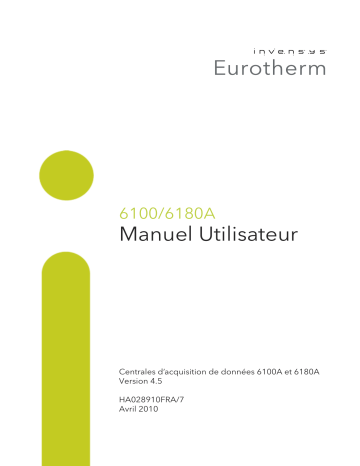 Eurotherm 6100A/6180A Manuel du propriétaire | Fixfr