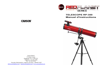 Carson RP-300 Telescope Mode d'emploi | Fixfr