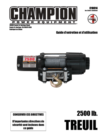 Champion Power Equipment 10014 Manuel utilisateur | Fixfr