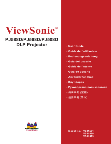 Manuel du propriétaire | ViewSonic PJ568D Manuel utilisateur | Fixfr