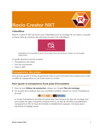 Roxio Creator NXT 6 Pro Mode d'emploi | Fixfr