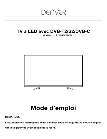 Manuel du propriétaire | Denver LED-5568T2CS Manuel utilisateur | Fixfr