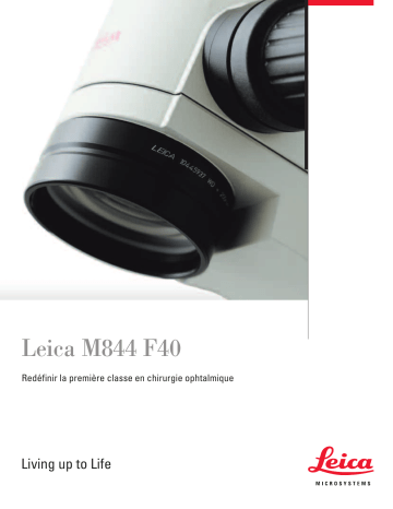Manuel du propriétaire | Leica M844 F40 Manuel utilisateur | Fixfr
