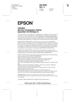 Epson C82384 Manuel utilisateur