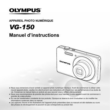 Manuel du propriétaire | Olympus VG-150VG-180 Manuel utilisateur | Fixfr