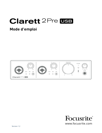 Focusrite Clarett 2Pre USB Mode d'emploi | Fixfr
