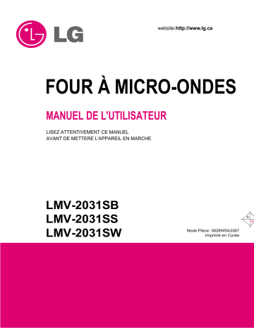 LG MV-2043FQS Manuel du propriétaire | Fixfr