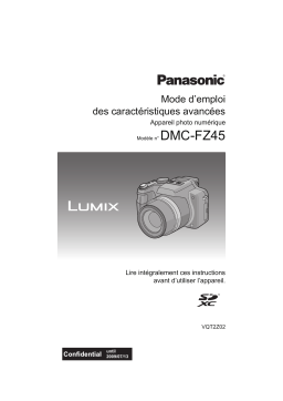 Panasonic DMC FZ45 Mode d'emploi