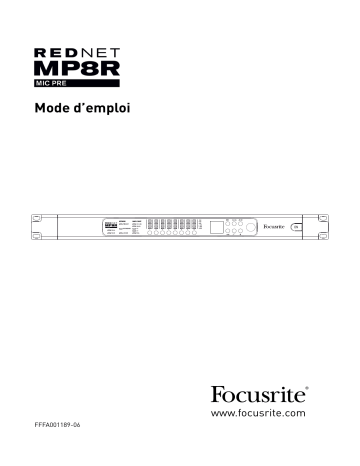 Focusrite Pro RedNet MP8R Mode d'emploi | Fixfr