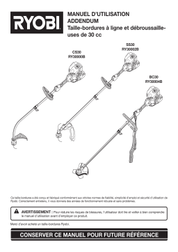 Ryobi RY30000B Manuel utilisateur