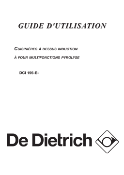 De Dietrich DCI195WE1 Manuel utilisateur