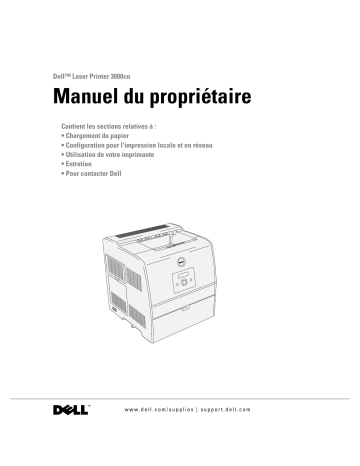 Dell 3000cn Color Laser Printer printers accessory Manuel du propriétaire | Fixfr
