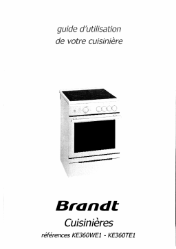 Brandt KE360WE1 Manuel utilisateur