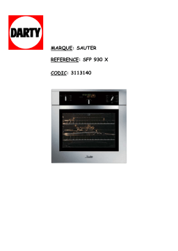 sauter SFP950X Manuel utilisateur