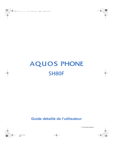 SH80F | Mode d'emploi | Sharp Aquos Phone Manuel utilisateur | Fixfr