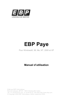 EBP Paye 2005 Manuel utilisateur