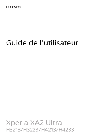 Manuel du propriétaire | Sony XPERIA XZ3XZ3 Manuel utilisateur | Fixfr