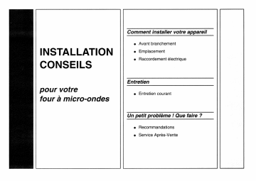 421M852 | Manuel du propriétaire | Brandt 421M851 Manuel utilisateur | Fixfr