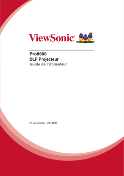 ViewSonic PRO8600 PROJECTOR Mode d'emploi