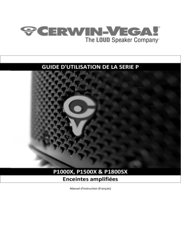 Cerwin-Vega P-Series Manuel utilisateur | Fixfr