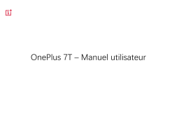 OnePlus 7T Manuel utilisateur