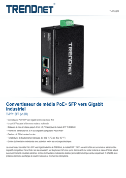 Trendnet RB-TI-PF11SFP Industrial SFP to Gigabit PoE+ Media Converter Fiche technique