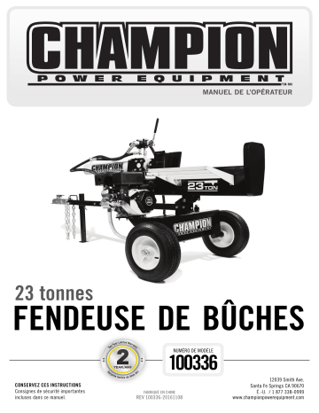 Champion Power Equipment 100336 Manuel utilisateur | Fixfr