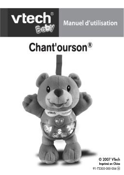 VTech CHANT OURSON LUMINEUX Manuel utilisateur