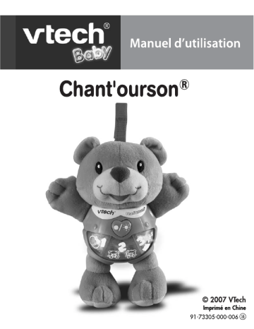 Manuel du propriétaire | VTech CHANT OURSON LUMINEUX Manuel utilisateur | Fixfr