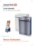 Essentiel b ELV3 458s Lave-vaisselle Manuel utilisateur