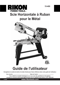 Rikon Power Tools 15-400 Manuel utilisateur