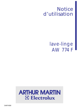 Arthur Martin-Electrolux AW 774 F Lave-linge Manuel utilisateur