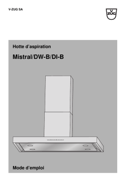 V-ZUG 821 Range hood DI-M/DW-M/DI-B/DW-B Export Manuel utilisateur