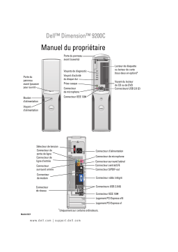 Dell Dimension 9200c desktop Manuel du propriétaire